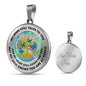 JL1407001 My Mind Still Talks To You Turquoise Butterflies Opal Gold Tree Of Life Luxury Necklace with Back Engraving