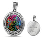 AG2408067 My Mind Still Talks To You Hummingbirds Flower Luxury Necklace with Back Engraving