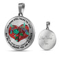 SP0109054 My Mind Still Talks To You Hummingbirds Broken Heart And Rose Luxury Necklace with Back Engraving