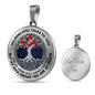 AG0608088 My Mind Still Talks To You Red Cardinals Silver Celtic Knot Tree Of Life Luxury Necklace with Back Engraving