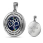 JL1807007 My Mind Still Talks To You Hummingbirds Silver Heart Paws And Galaxy Luxury Necklace with Back Engraving