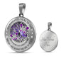 My Mind Still Talks To You Purple Butterflies Tree Of Life SP2209012 Luxury Necklace with Back Engraving