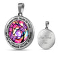 AG2108016 My Mind Still Talks To You Purple Butterflies Tie Dye Tree Of Life Luxury Necklace with Back Engraving