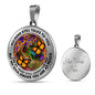 AG2608038 My Mind Still Talks To You Orange Monarch Butterflies Flower Luxury Necklace with Back Engraving