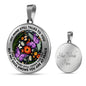AG2608030 My Mind Still Talks To You Purple Butterflies Flower Luxury Necklace with Back Engraving