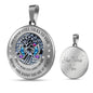 My Mind Still Talks To You Turuqoise Butterflies Tree Of Life SP1909003 Luxury Necklace with Back Engraving