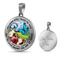 AG2508034 My Mind Still Talks To You Blue Butterflies Flower Luxury Necklace with Back Engraving