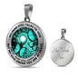AG2208002 My Mind Still Talks To You Turquoise Butterflies Tree Of Life Meditation Luxury Necklace with Back Engraving