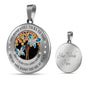 My Mind Still Talks To You Turquoise Butterflies Wood Tree Of Life SP1909026 Luxury Necklace with Back Engraving