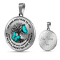 My Mind Still Talks To You Turquoise Butterflies Tree Of Life 020520VTC20 Luxury Necklace with Back Engraving