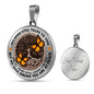 AG1508015 My Mind Still Talks To You Orange Monarch Butterflies Tree Of Life Luxury Necklace with Back Engraving