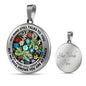 AG2808029 My Mind Still Talks To You Dragonflies Flower Luxury Necklace with Back Engraving