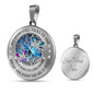 My Mind Still Talks To You Purple And Turquoise Butterflies Tree Of Life SP2209013 Luxury Necklace with Back Engraving