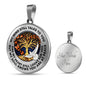 TM0107 My Mind Still Talks To You Dove with Orange Butterflies Tree Of Life Luxury Necklace with Back Engraving