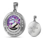 My Mind Still Talks To You Purple Butterflies Moon Tree Of Life SP2209007 Luxury Necklace with Back Engraving