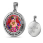 AG2408046 My Mind Still Talks To You Red Cardinals Flower Luxury Necklace with Back Engraving