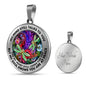 AG2608057 My Mind Still Talks To You Dragonflies Flower Luxury Necklace with Back Engraving