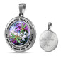 AG2908078 My Mind Still Talks To You Dragonflies Flower Luxury Necklace with Back Engraving