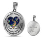 H0713003 My Mind Still Talks To You Green Hummngbirds Stair Way To Heaven With Heart Wings Luxury Necklace with Back Engraving