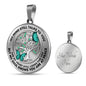 JL2307028 My Mind Turquoise Butterflies New Family Tree Of Life Luxury Necklace with Back Engraving