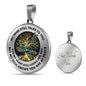 TMCN0076 Turquoise Dragonfly My Mind Still Talks To You Tree Of Life Luxury Necklace with Back Engraving