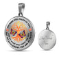 My Mind Still Talks To You Butterfly Pink Tree Of Life PT0013 Luxury Necklace with Back Engraving