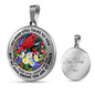 AG2808024 My Mind Still Talks To You Red Cardinals Flower Luxury Necklace with Back Engraving