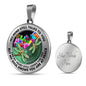 AG2408056 My Mind Still Talks To You Dragonflies Flower Luxury Necklace with Back Engraving