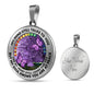 AG2208027 My Mind Still Talks To You Purple Butterflies Tree Of Life Luxury Necklace with Back Engraving