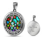 AG2808003 My Mind Still Talks To You Turquoise Butterflies Flower Luxury Necklace with Back Engraving