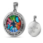 AG2108029 My Mind Still Talks To You Blue Butterflies Four Season Tree Of Life Luxury Necklace with Back Engraving