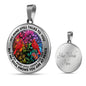 AG2408045 My Mind Still Talks To You Red Cardinals Flower Luxury Necklace with Back Engraving
