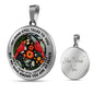 AG2608048 My Mind Still Talks To You Red Cardinals Flower Luxury Necklace with Back Engraving