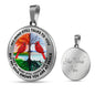 AG2008041 My Mind Still Talks To You Red Cardinals Four Seasons Tree Of Life Luxury Necklace with Back Engraving