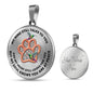 JL1507009 My Mind Still Talks To You Green Hummingbirds Rose Gold One Paw Luxury Necklace with Back Engraving