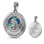 POLVSH0039 Hummingbird Sapphire Tree Of Life My Mind Still Talks To You Luxury Necklace with Back Engraving