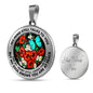 AG2908005 My Mind Still Talks To You Turquoise Butterflies Flower Luxury Necklace with Back Engraving