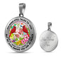 AG2408049 My Mind Still Talks To You Red Cardinals Flower Luxury Necklace with Back Engraving