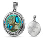 AG1308006 My Mind Still Talks To You Blue Butterflies Tree Of Life Luxury Necklace with Back Engraving