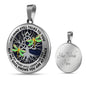 AG0608097 My Mind Still Talks To You Golden Dragonflies Silver Celtic Knot Tree Of Life And Galaxy Luxury Necklace with Back Engraving