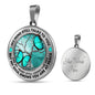 AG1308026 My Mind Still Talks To You Turquoise Butterflies Tree Of Life Luxury Necklace with Back Engraving