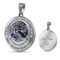 My Mind Still Talks To You Purple Butterflies Tree Of Life SP1909004 Luxury Necklace with Back Engraving