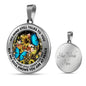 AG2908032 My Mind Still Talks To You Blue Butterflies Flower Luxury Necklace with Back Engraving