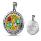 B0706067 My Mind Still Talks To You Green Butterflies And Tree Of Life Sun And Moon Luxury Necklace with Back Engraving