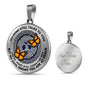 AG0408040 My Mind Still Talks To You Orange Butterflies Silver Celtic Knot Tree Of Life And Galaxy Luxury Necklace with Back Engraving