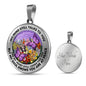 AG2508036 My Mind Still Talks To You Purple Butterflies Flower Luxury Necklace with Back Engraving