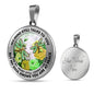 AG2208066 My Mind Still Talks To You Dragonflies Flower Luxury Necklace with Back Engraving