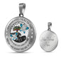 My Mind Still Talks To You Turquoise Butterflies Chakra Tree Of Life SP1909021 Luxury Necklace with Back Engraving