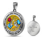 B0706064 My Mind Still Talks To You Turquoise Butterflies And Tree Of Life Sun And Moon Luxury Necklace with Back Engraving