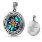 AG2808005 My Mind Still Talks To You Turquoise Butterflies Flower Luxury Necklace with Back Engraving